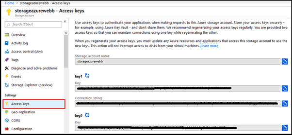 Creating Blob Storage Using Visual Studio